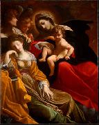 The Dream of Saint Catherine of Alexandria fdg, CARRACCI, Lodovico